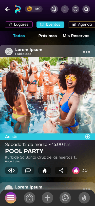 Sección de eventos y fiestas